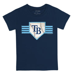 Tampa Bay Rays Tiny Turnip Youth Base Stripe T-Shirt Navy