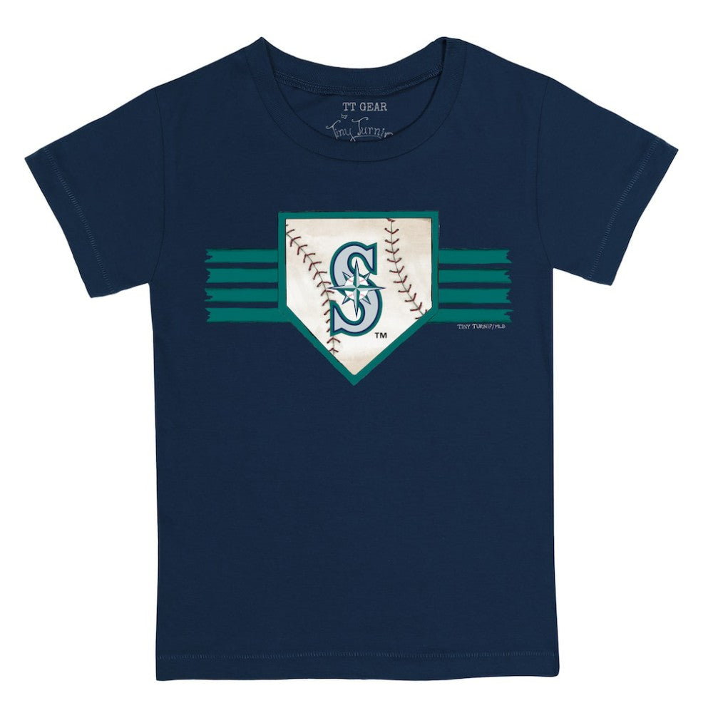 Seattle Mariners Tiny Turnip Youth Base Stripe T-Shirt Navy