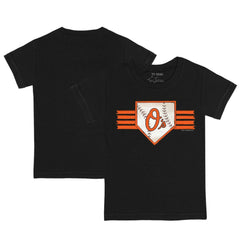 Baltimore Orioles Tiny Turnip Youth Base Stripe T-Shirt Black