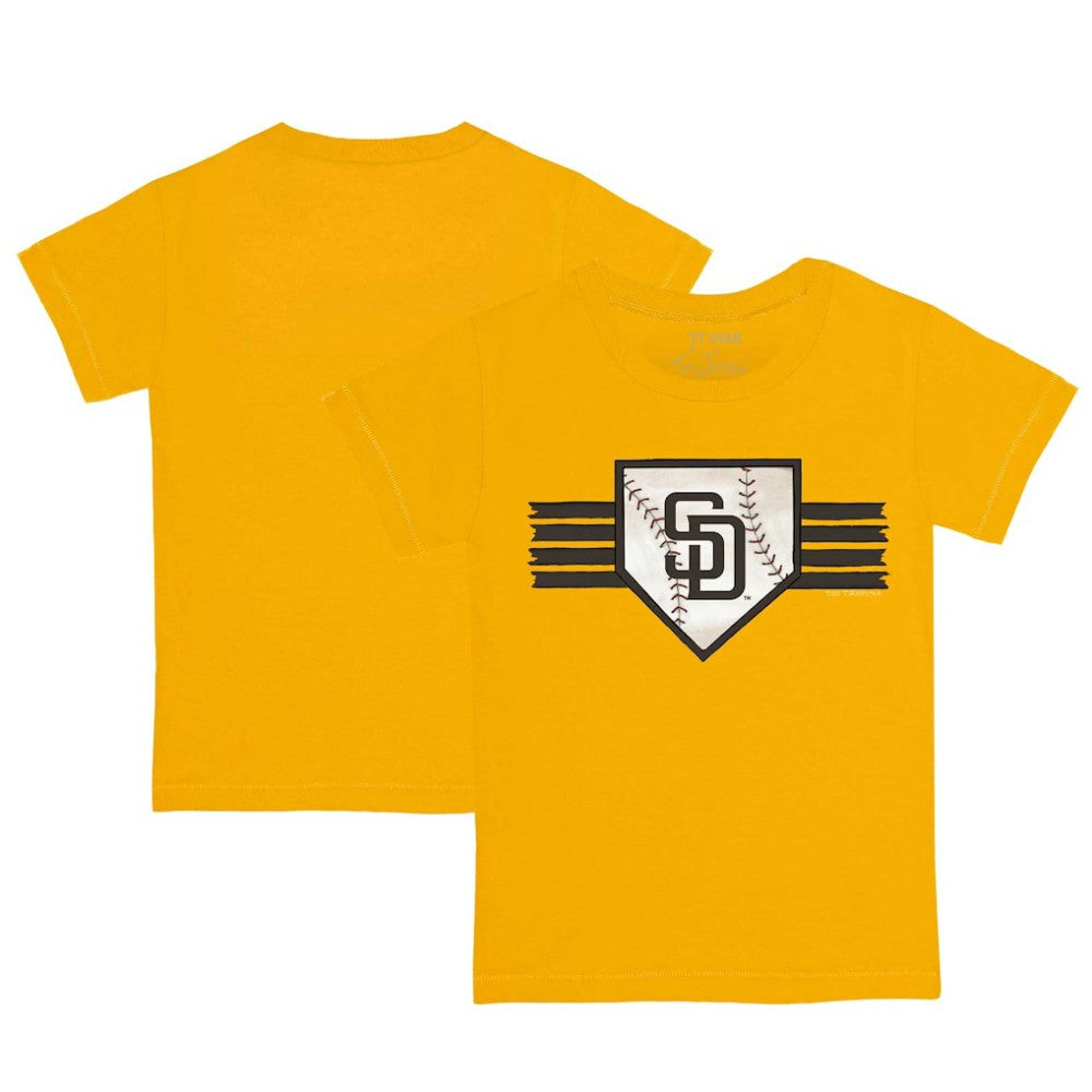 San Diego Padres Tiny Turnip Youth Base Stripe T-Shirt Gold