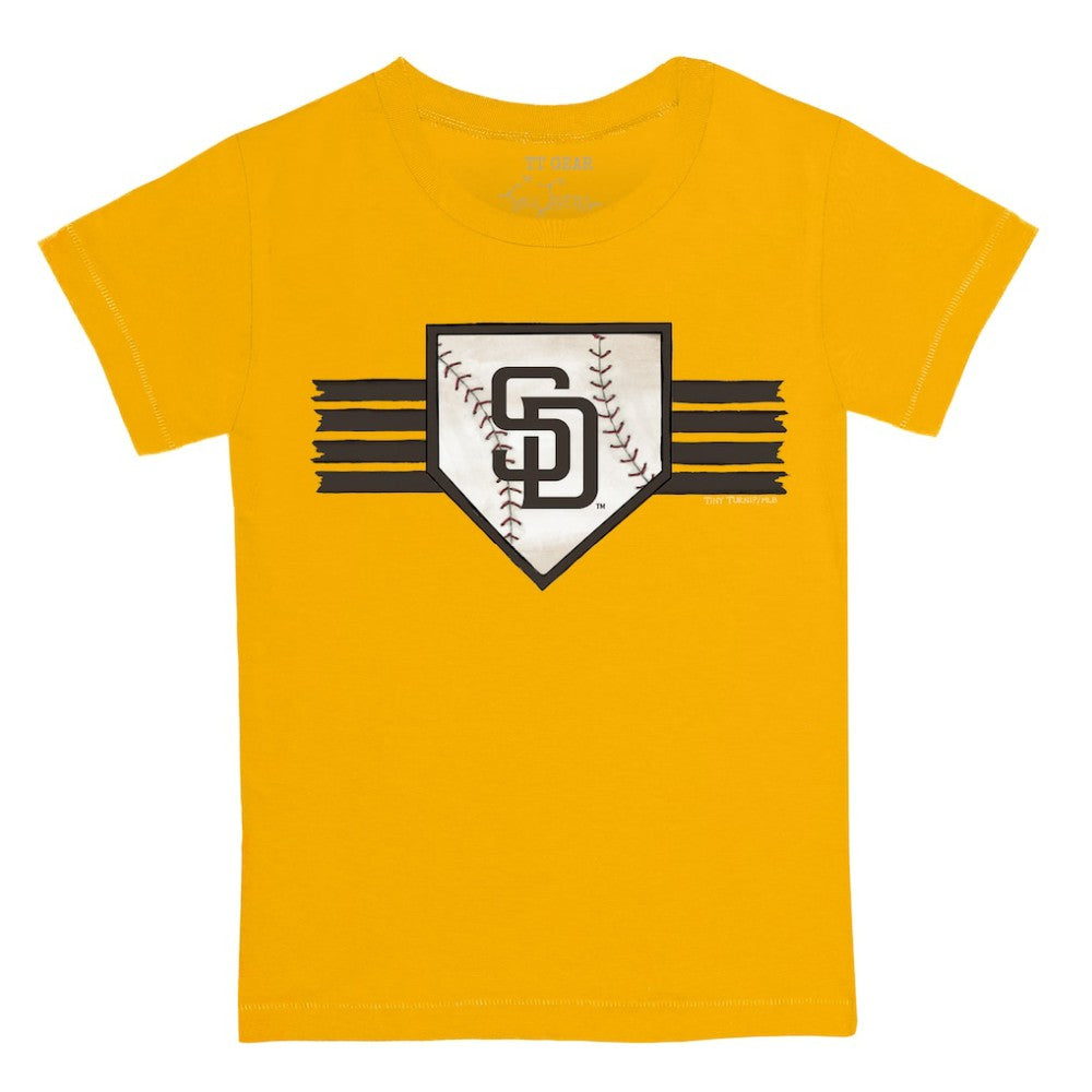 San Diego Padres Tiny Turnip Youth Base Stripe T-Shirt Gold