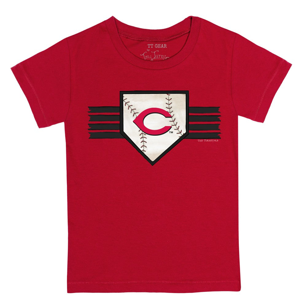 Cincinnati Reds Tiny Turnip Youth Base Stripe T-Shirt Red