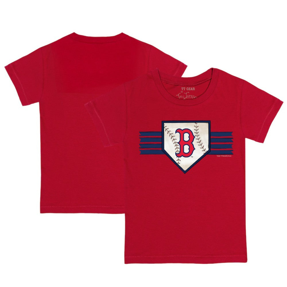 Boston Red Sox Tiny Turnip Youth Base Stripe T-Shirt Red