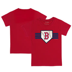 Boston Red Sox Tiny Turnip Youth Base Stripe T-Shirt Red