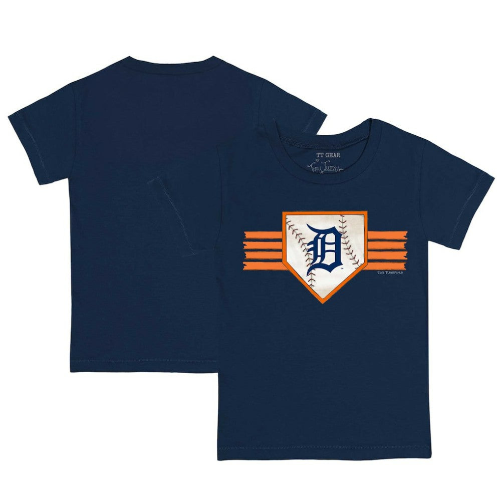 Detroit Tigers Tiny Turnip Youth Base Stripe T-Shirt Navy