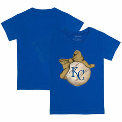 Kansas City Royals Tiny Turnip Youth Baseball Bow T-Shirt Royal