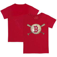 Boston Red Sox Tiny Turnip Youth Baseball Cross Bats T-Shirt Red
