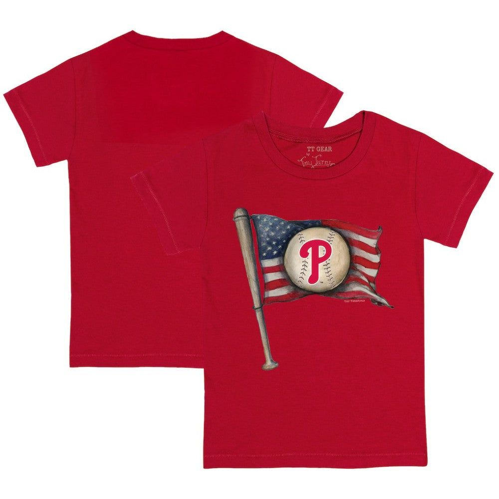 Philadelphia Phillies Tiny Turnip Youth Baseball Flag T-Shirt Red