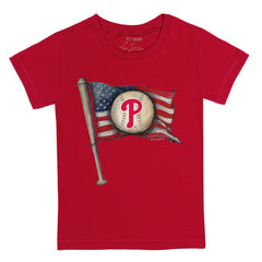 Philadelphia Phillies Tiny Turnip Youth Baseball Flag T-Shirt Red