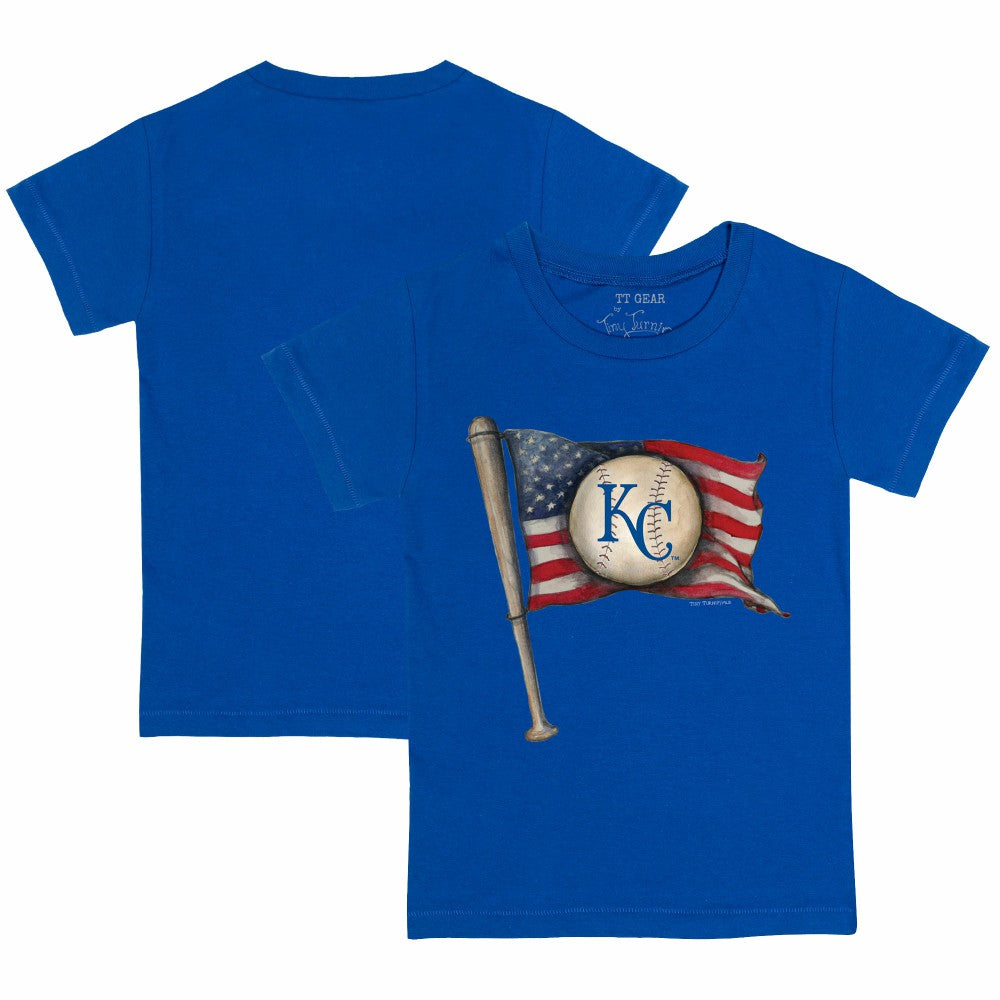 Kansas City Royals Tiny Turnip Youth Baseball Flag T-Shirt Royal