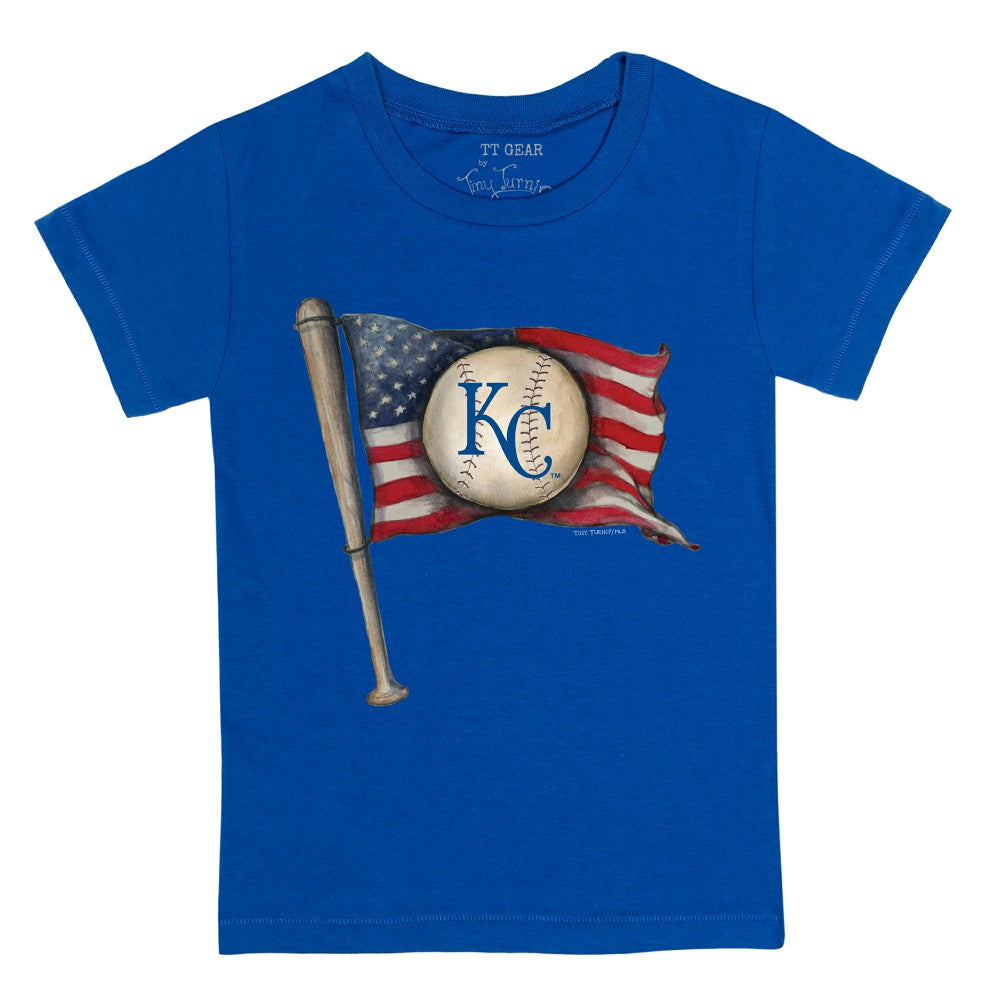 Kansas City Royals Tiny Turnip Youth Baseball Flag T-Shirt Royal