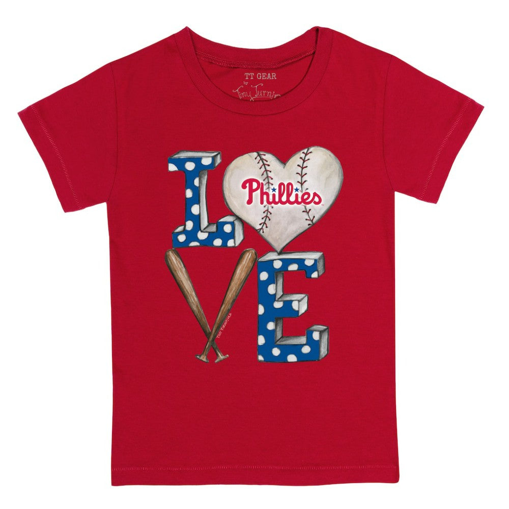 Philadelphia Phillies Tiny Turnip Youth Baseball Love T-Shirt Red