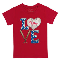 Philadelphia Phillies Tiny Turnip Youth Baseball Love T-Shirt Red