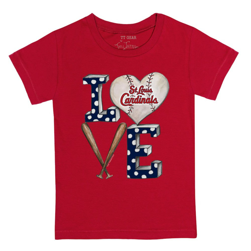 St. Louis Cardinals Tiny Turnip Youth Baseball Love T-Shirt Red