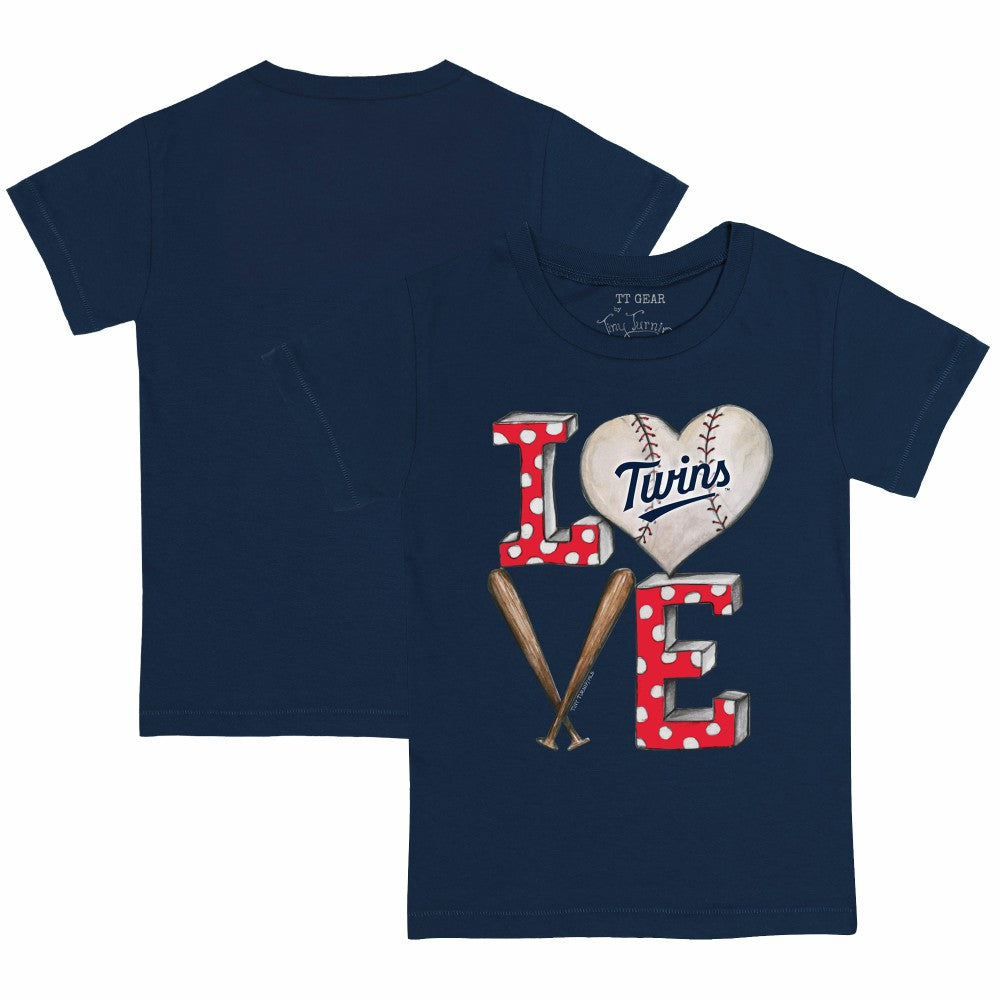 Minnesota Twins Tiny Turnip Youth Baseball Love T-Shirt Navy