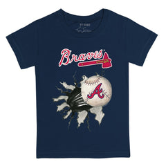 Atlanta Braves Tiny Turnip Youth Baseball Tear T-Shirt Navy