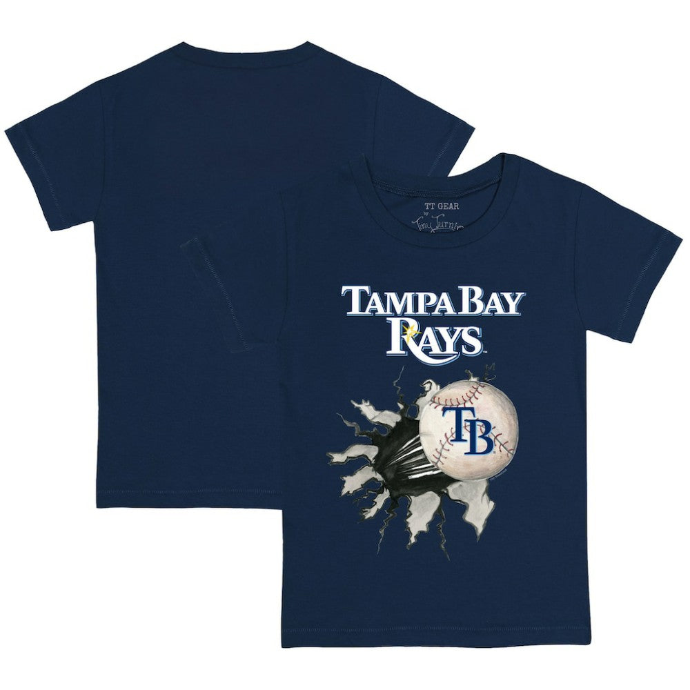 Tampa Bay Rays Tiny Turnip Youth Baseball Tear T-Shirt Navy