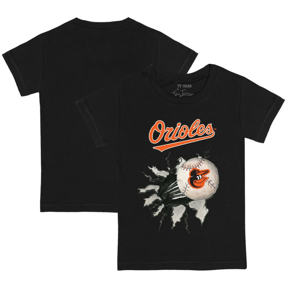 Baltimore Orioles Tiny Turnip Youth Baseball Tear T-Shirt Black
