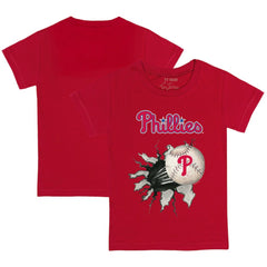 Philadelphia Phillies Tiny Turnip Youth Baseball Tear T-Shirt Red