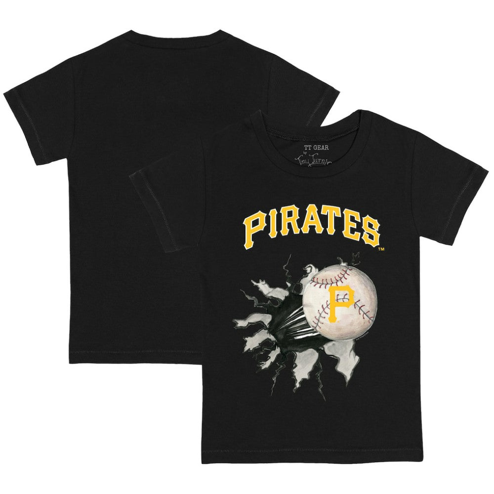Pittsburgh Pirates Tiny Turnip Youth Baseball Tear T-Shirt Black