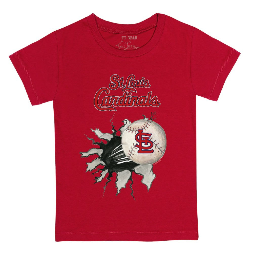 St. Louis Cardinals Tiny Turnip Youth Baseball Tear T-Shirt Red