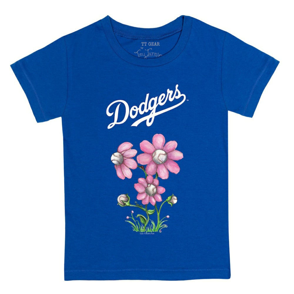 Los Angeles Dodgers Tiny Turnip Youth Blooming Baseballs T-Shirt Royal