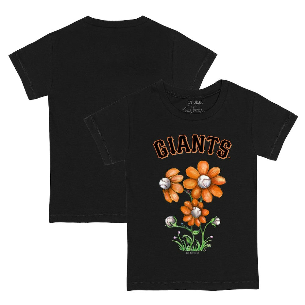 San Francisco Giants Tiny Turnip Youth Blooming Baseballs T-Shirt Black