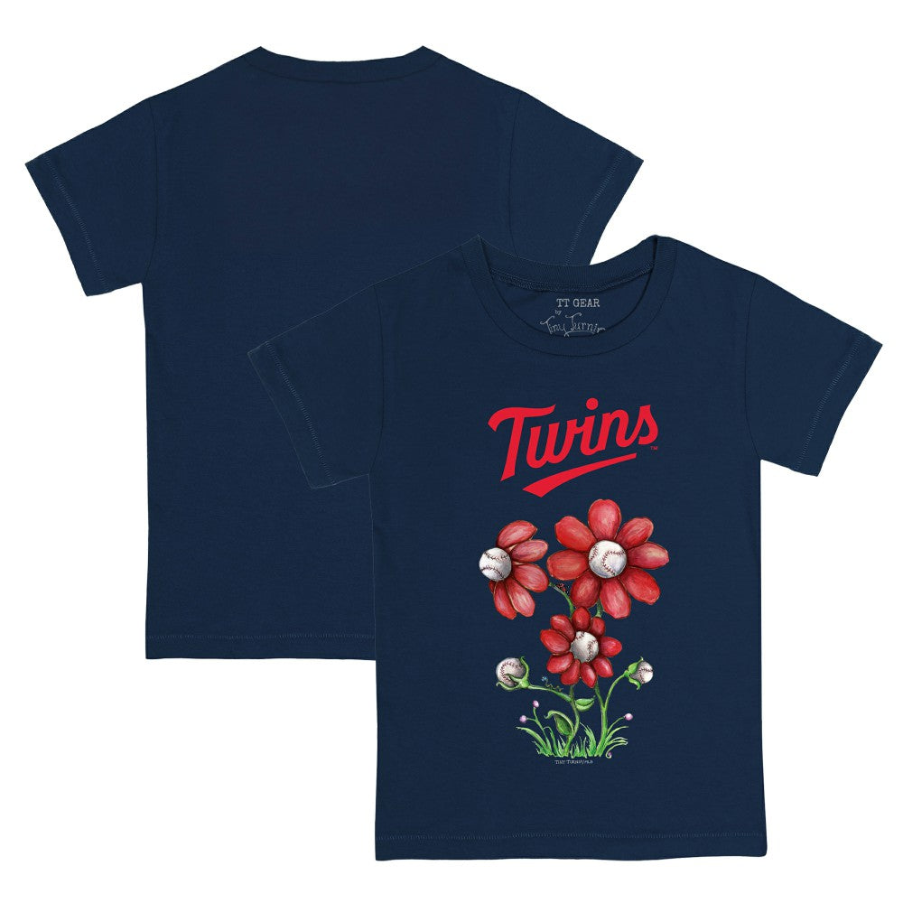Minnesota Twins Tiny Turnip Youth Blooming Baseballs T-Shirt Navy