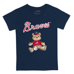 Atlanta Braves Tiny Turnip Youth Teddy Boy T-Shirt Navy