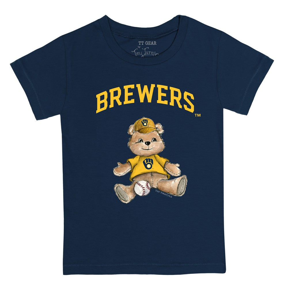 Milwaukee Brewers Tiny Turnip Youth Teddy Boy T-Shirt Navy