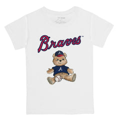 Atlanta Braves Tiny Turnip Youth Teddy Boy T-Shirt White