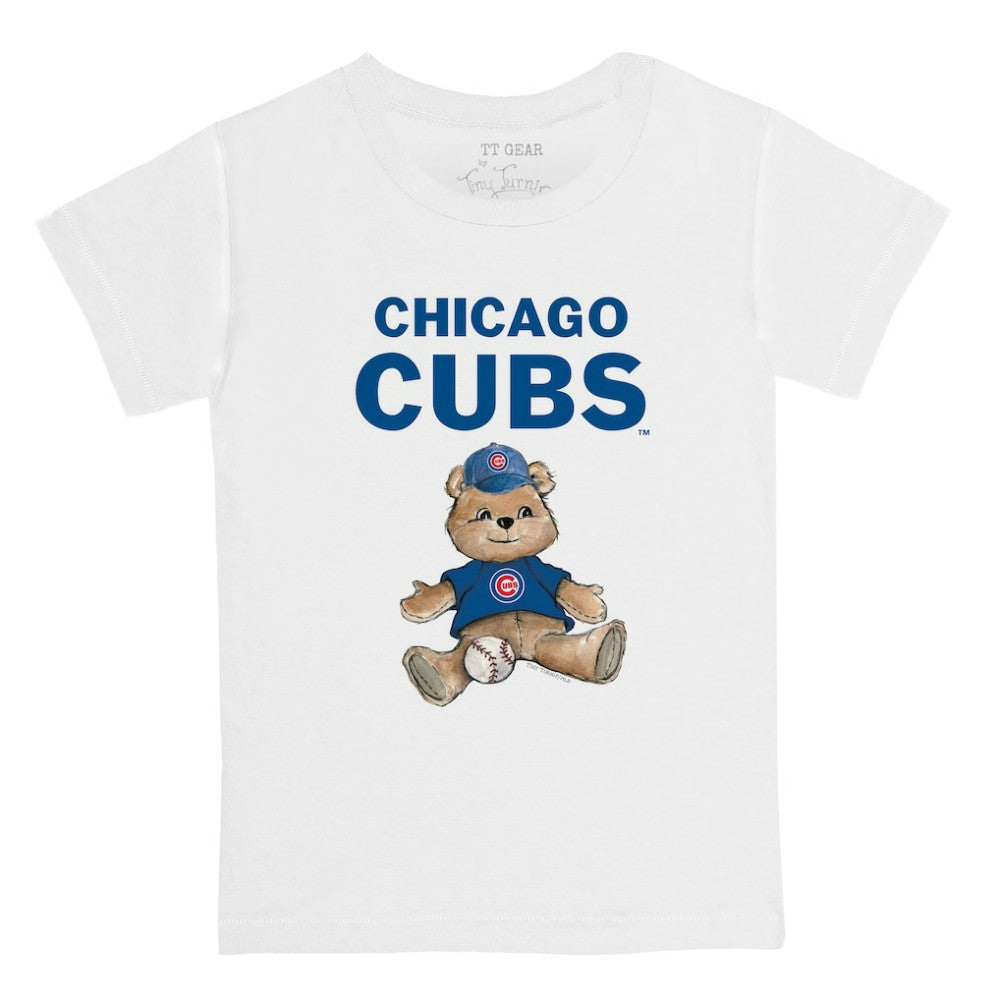 Chicago Cubs Tiny Turnip Youth Teddy Boy T-Shirt White