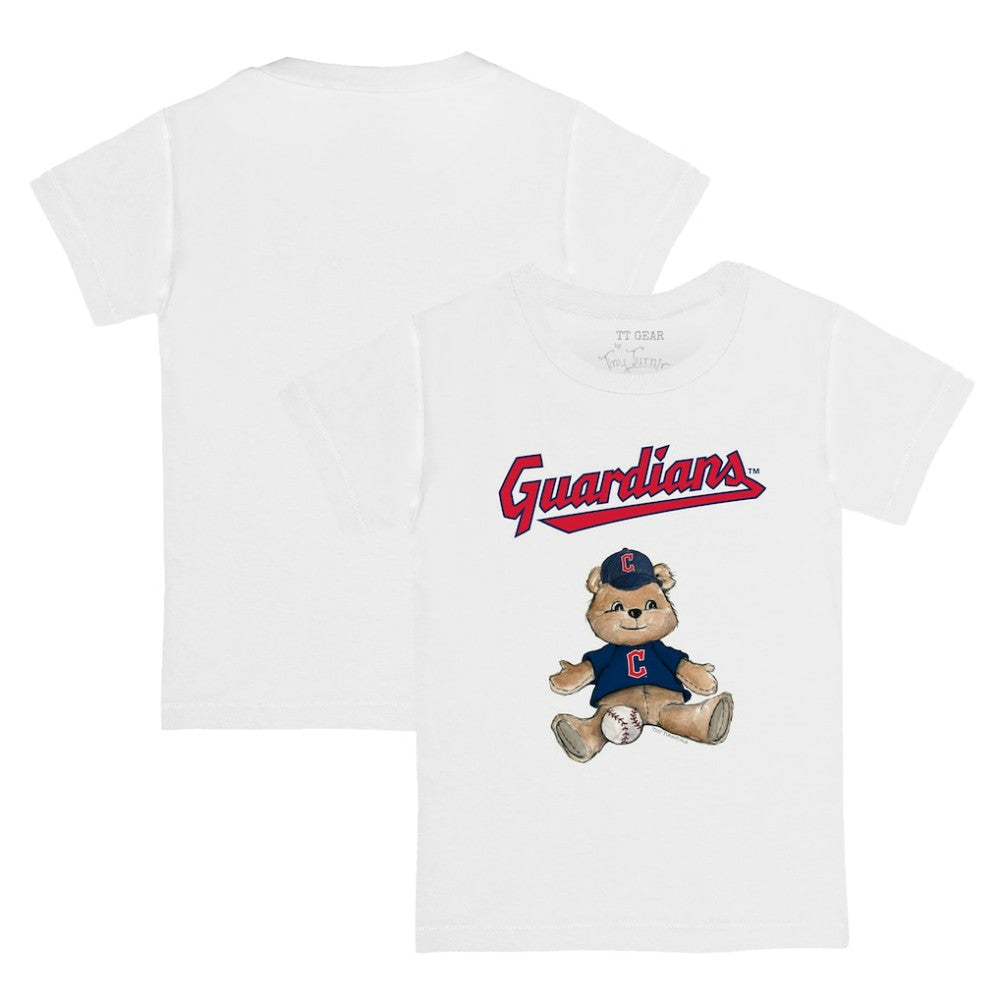Cleveland Guardians Tiny Turnip Youth Teddy Boy T-Shirt White