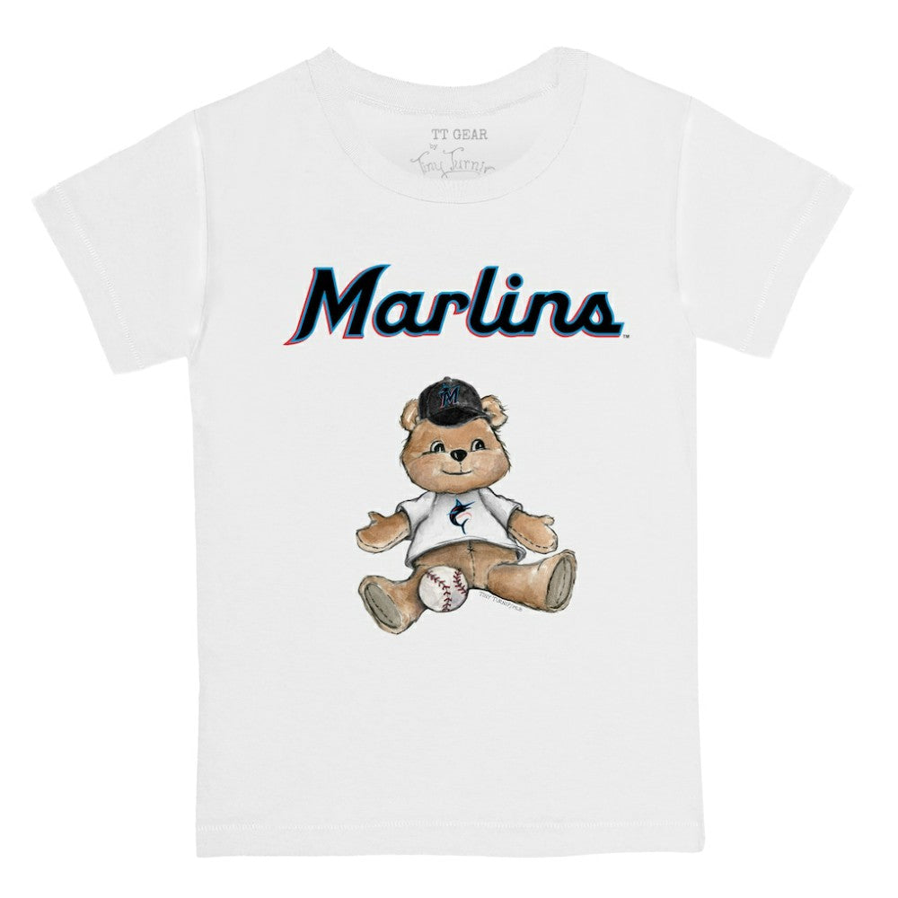 Miami Marlins Tiny Turnip Youth Teddy Boy T-Shirt White