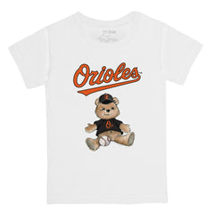 Baltimore Orioles Tiny Turnip Youth Teddy Boy T-Shirt White