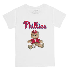 Philadelphia Phillies Tiny Turnip Youth Teddy Boy T-Shirt White