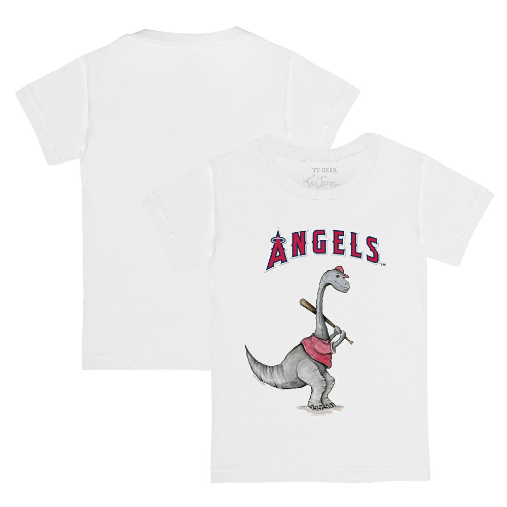 Los Angeles Angels Tiny Turnip Youth Bronto Logo T-Shirt White