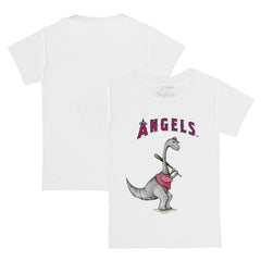 Los Angeles Angels Tiny Turnip Youth Bronto Logo T-Shirt White