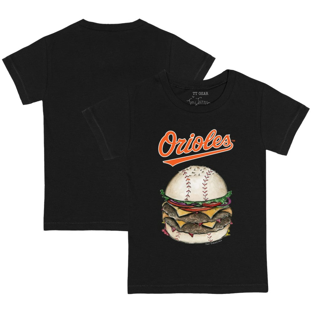 Baltimore Orioles Tiny Turnip Youth Burger T-Shirt Black