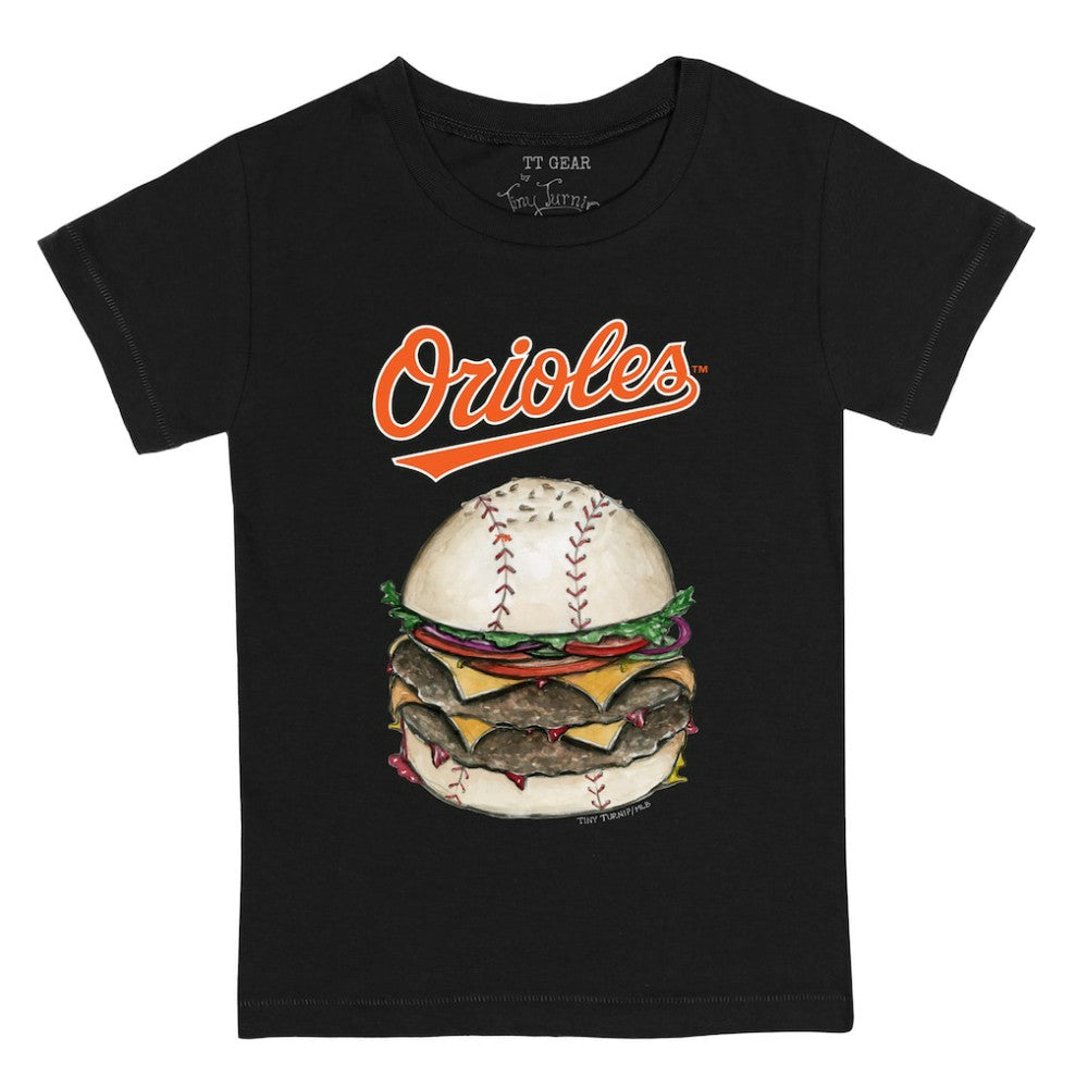 Baltimore Orioles Tiny Turnip Youth Burger T-Shirt Black