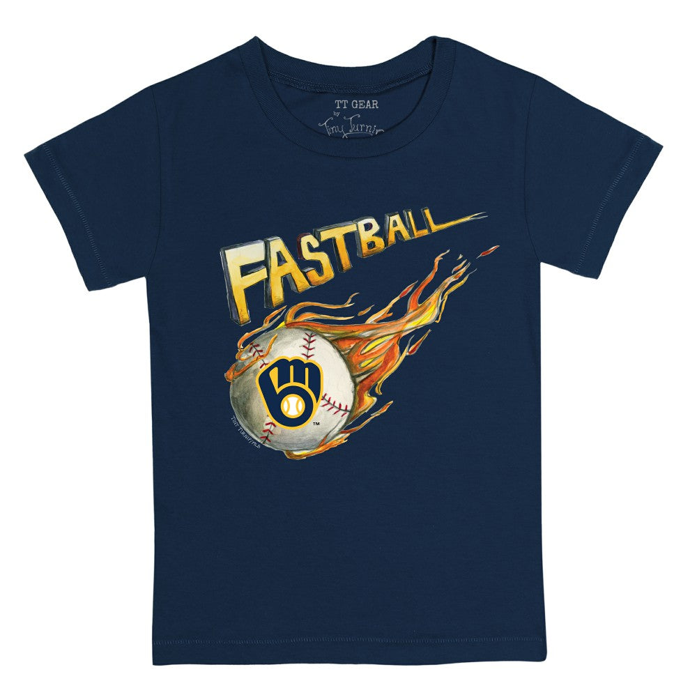 Milwaukee Brewers Tiny Turnip Youth Fastball T-Shirt Navy