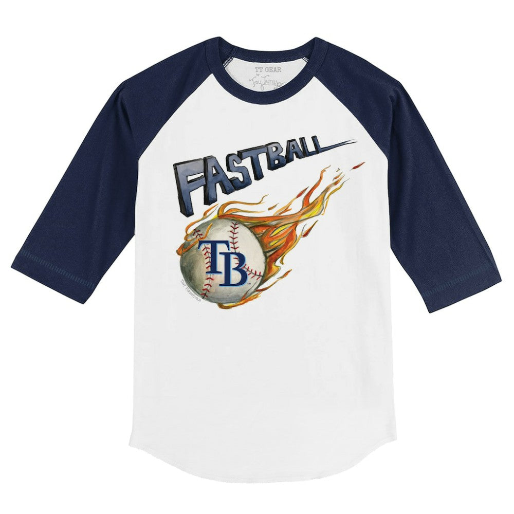 Tampa Bay Rays Tiny Turnip Youth Fastball 3/4-Sleeve Raglan T-Shirt White/Navy