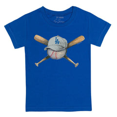 Los Angeles Dodgers Tiny Turnip Youth Hat Crossbats T-Shirt Royal