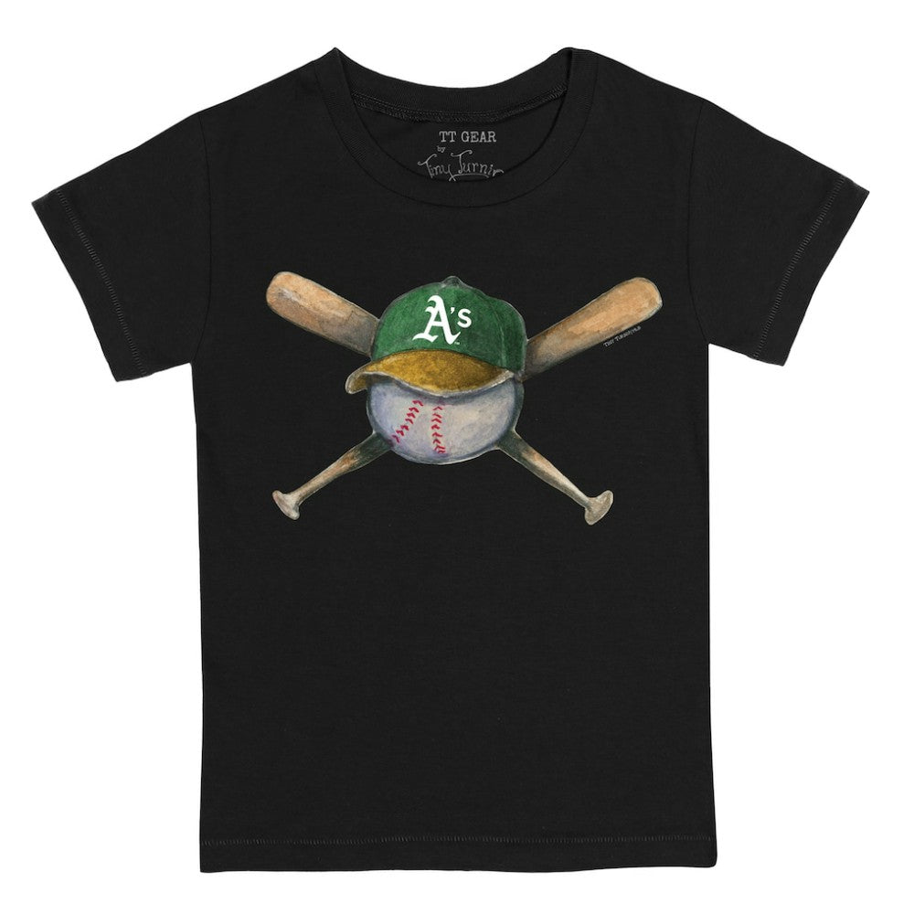 Athletics Tiny Turnip Youth Hat Crossbats T-Shirt Black
