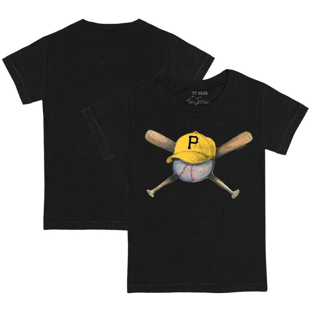 Pittsburgh Pirates Tiny Turnip Youth Hat Crossbats T-Shirt Black
