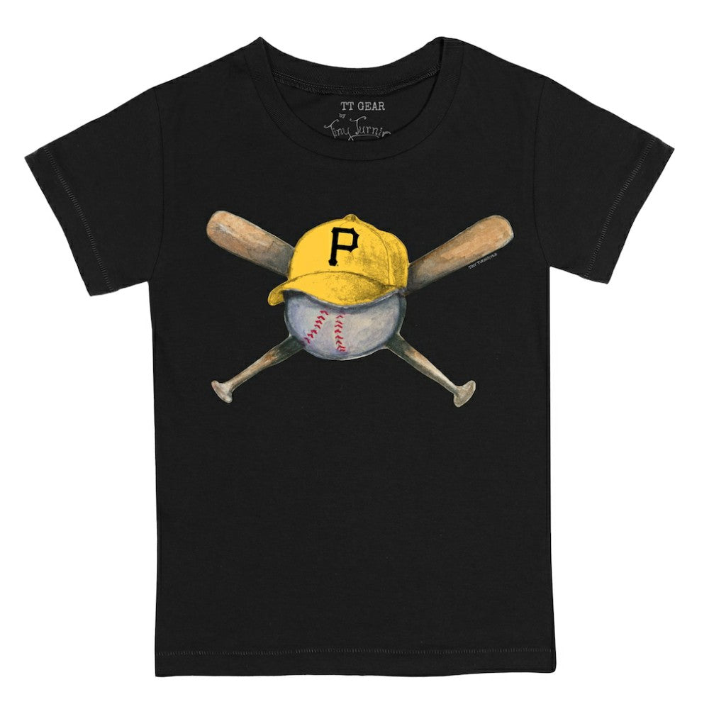 Pittsburgh Pirates Tiny Turnip Youth Hat Crossbats T-Shirt Black