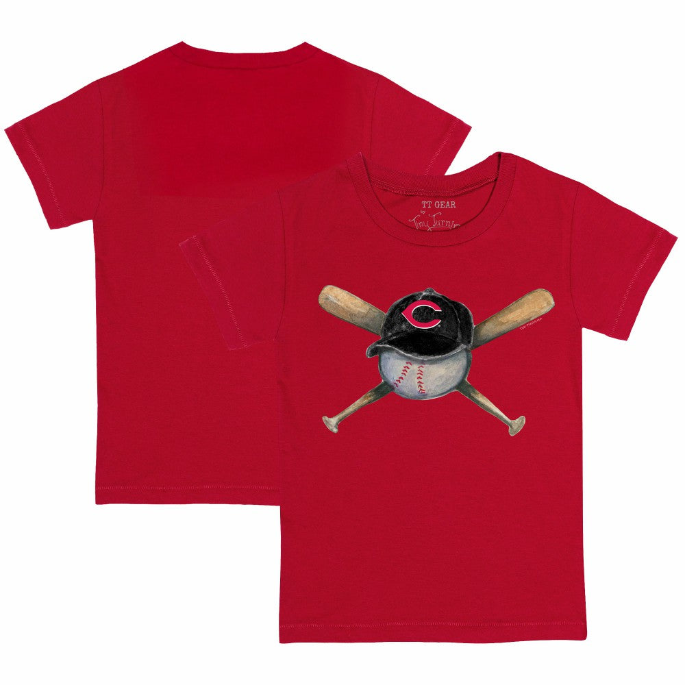 Cincinnati Reds Tiny Turnip Youth Hat Crossbats T-Shirt Red
