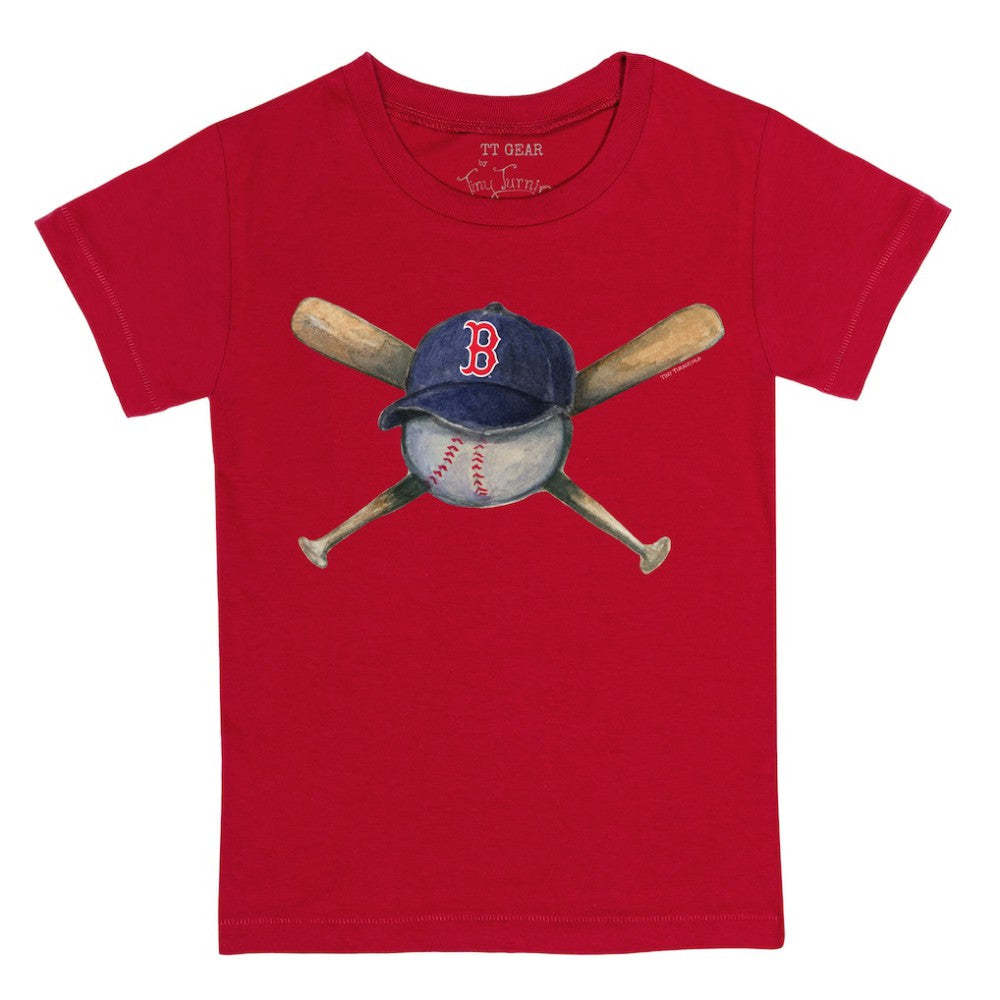 Boston Red Sox Tiny Turnip Youth Hat Crossbats T-Shirt Red