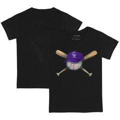 Colorado Rockies Tiny Turnip Youth Hat Crossbats T-Shirt Black