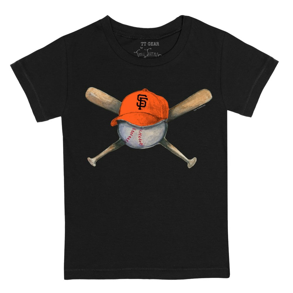 San Francisco Giants Tiny Turnip Youth Hat Crossbats T-Shirt Black